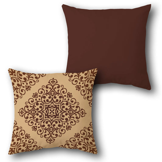 Single Sided Baroque Flourish Cushion Design (Front & Back)