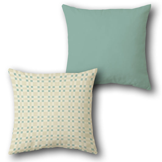 Single Sided Checkered Grid Cushion Design (Front & Back)