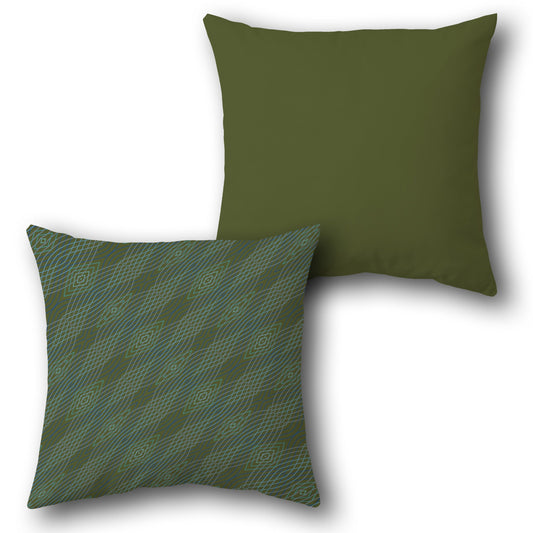 Geometric Diamond Weave Cushion (Front & Back)