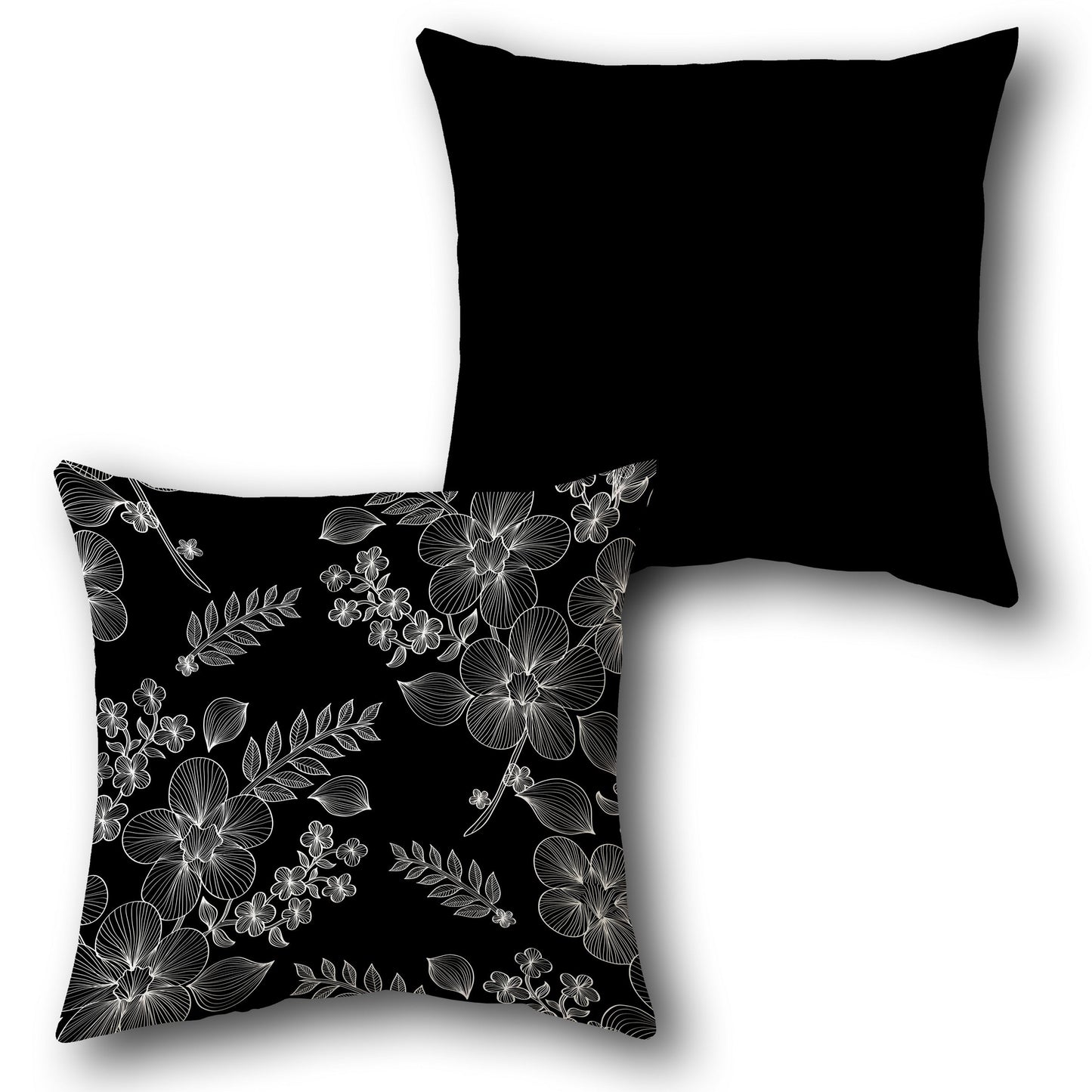 Floral Outline Cushion (Front & Back)