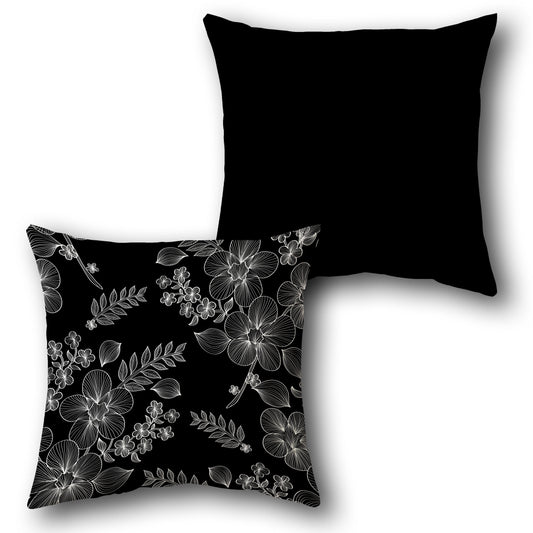 Floral Outline Cushion (Front & Back)