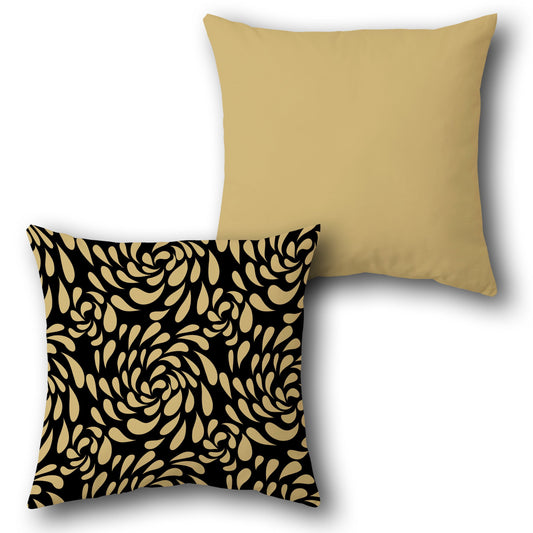 Swirling Teardrop Pattern Cushion (Front & Back)