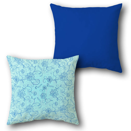 Delicate Floral Swirl Cushion (Front & Back)