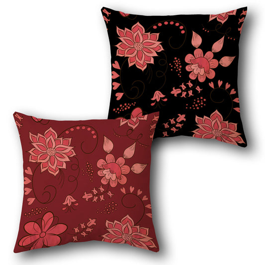 Whimsical Floral Bloom Cushion (Front & Back)