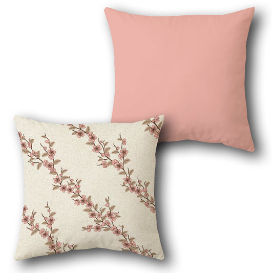 Cherry Blossom Branch Cushion (Front & Back)