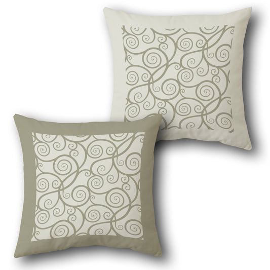 Elegant Swirls Cushion (Front & Back)