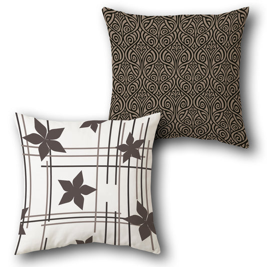 Floral Grid Cushion (Front & Back)