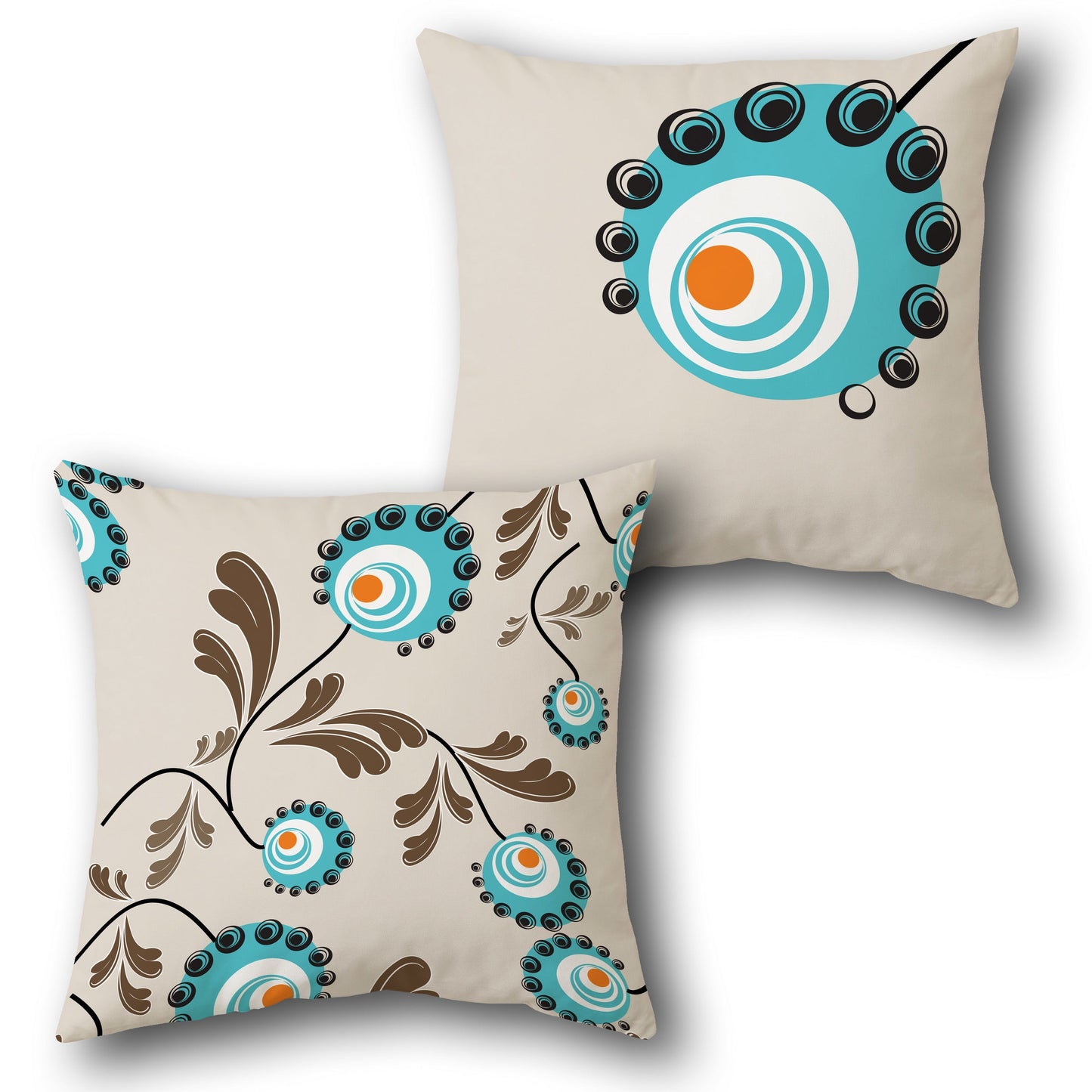 Whimsical Circles Cushion (Front & Back)