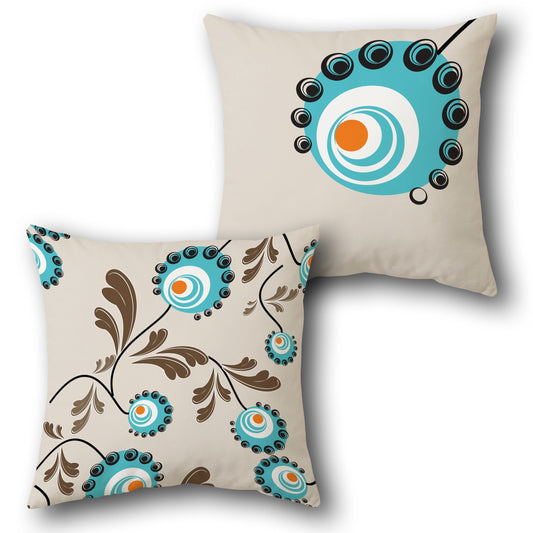 Whimsical Circles Cushion (Front & Back)
