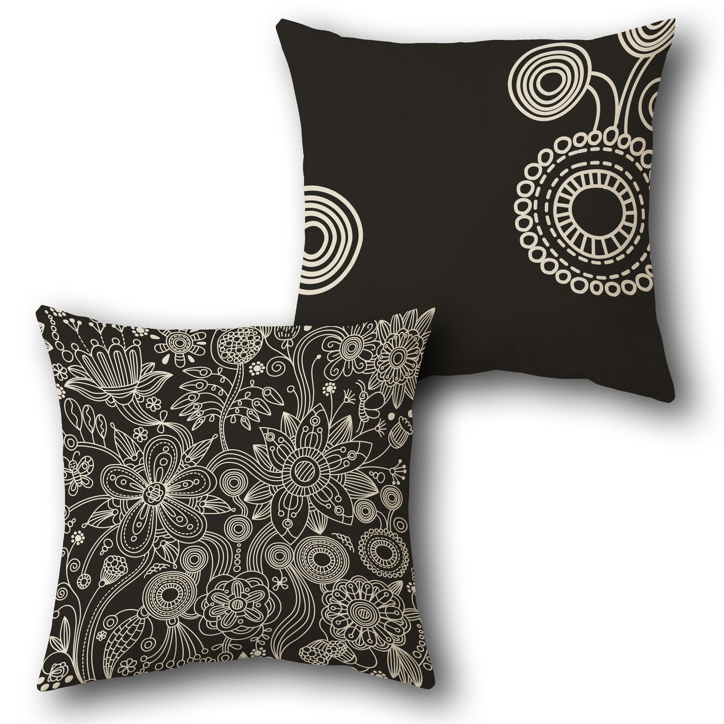 Intricate Floral Cushion (Front & Back)