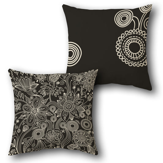 Intricate Floral Cushion (Front & Back)