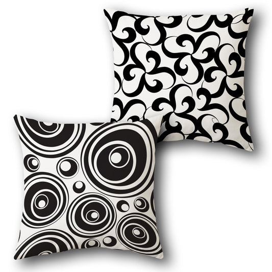 Swirling Circles Cushion (Front & Back)