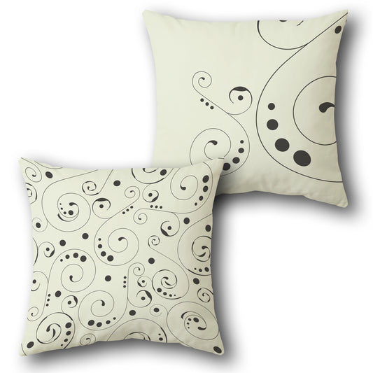 Dotted Swirls Cushion (Front & Back)