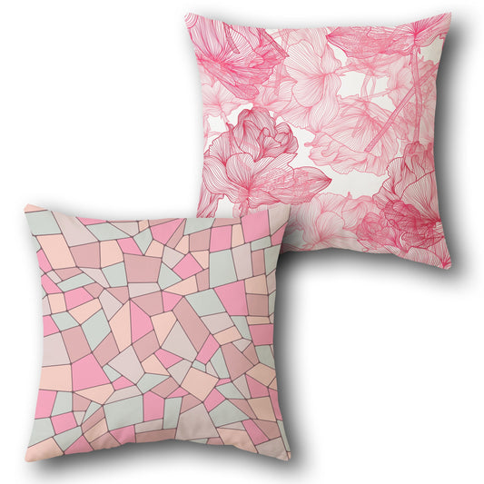 Floral Mosaic Cushion Single (Front & Back)