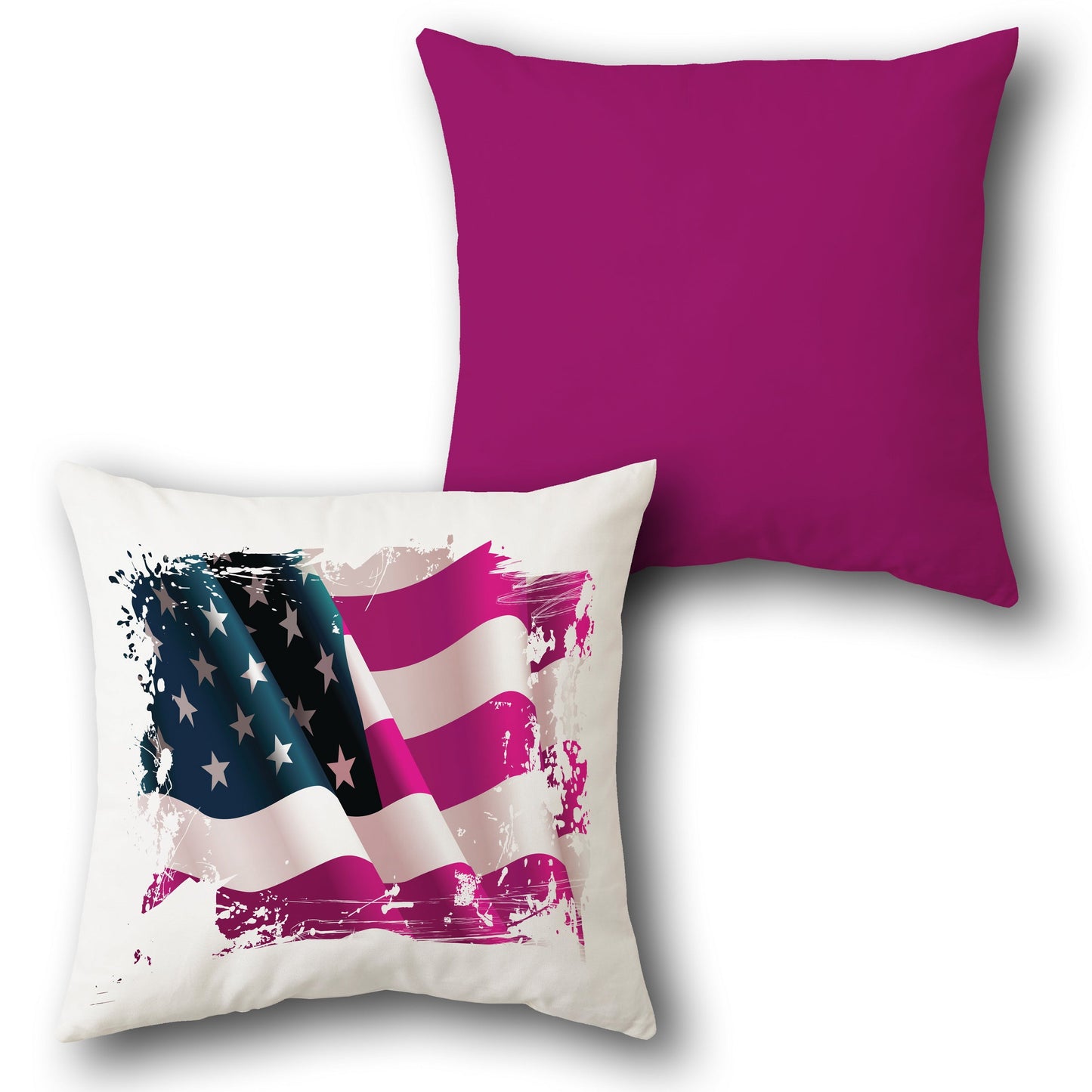 Patriotic Splash Cushion Single (Front & Back)
