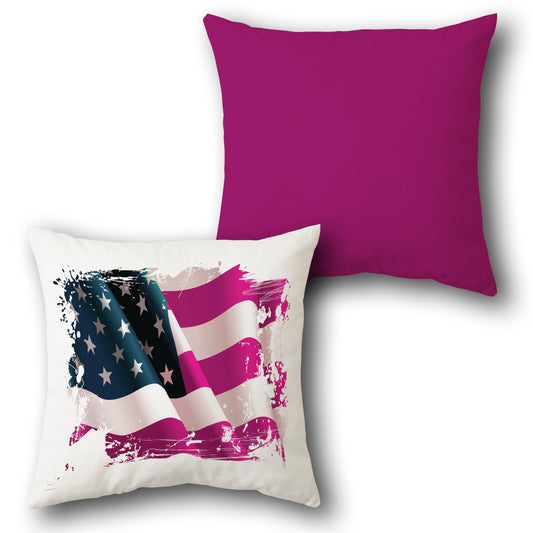 Patriotic Splash Cushion Single (Front & Back)