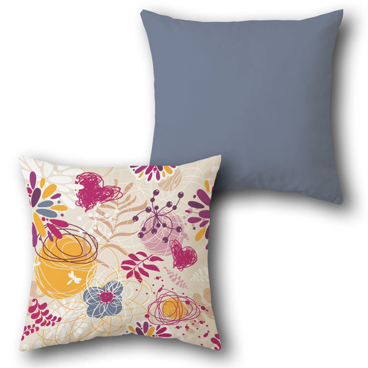 Eclectic Floral Cushion Single (Front & Back)