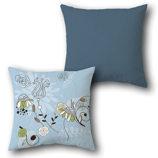 Delicate Floral Cushion Single (Front & Back)