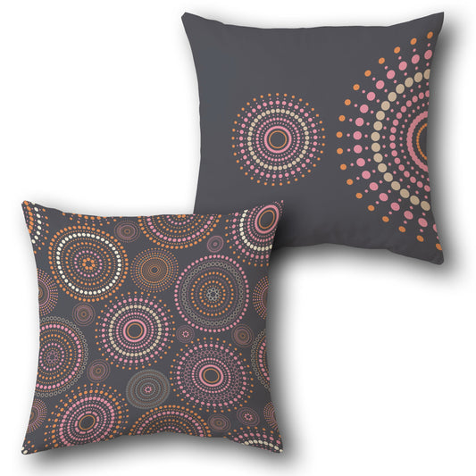 Dotted Mandala Cushion Single (Front & Back)
