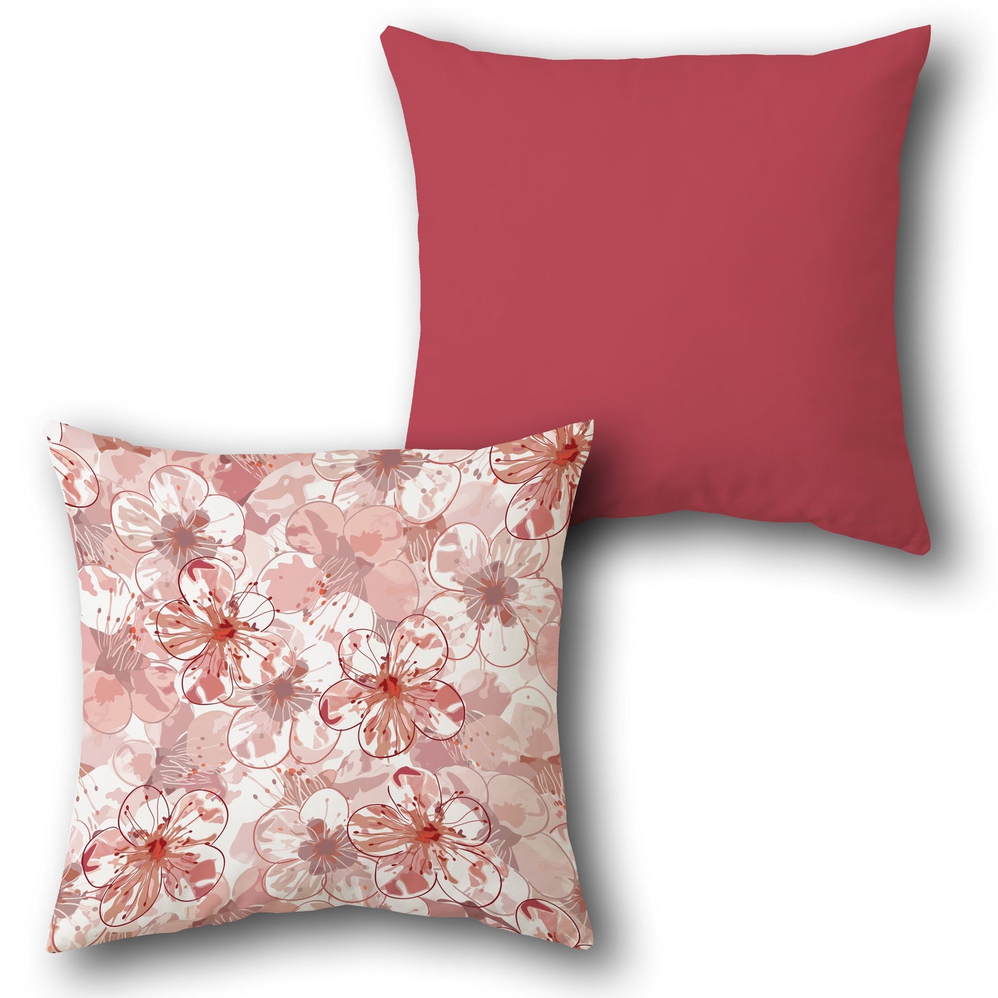 Blush Blossom Cushion Single (Front & Back)