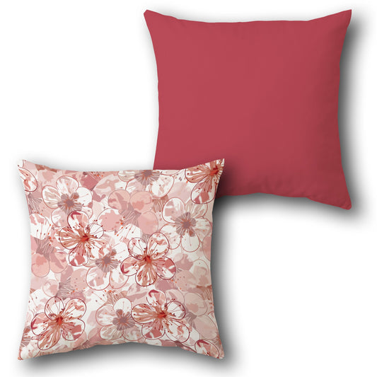 Blush Blossom Cushion Single (Front & Back)