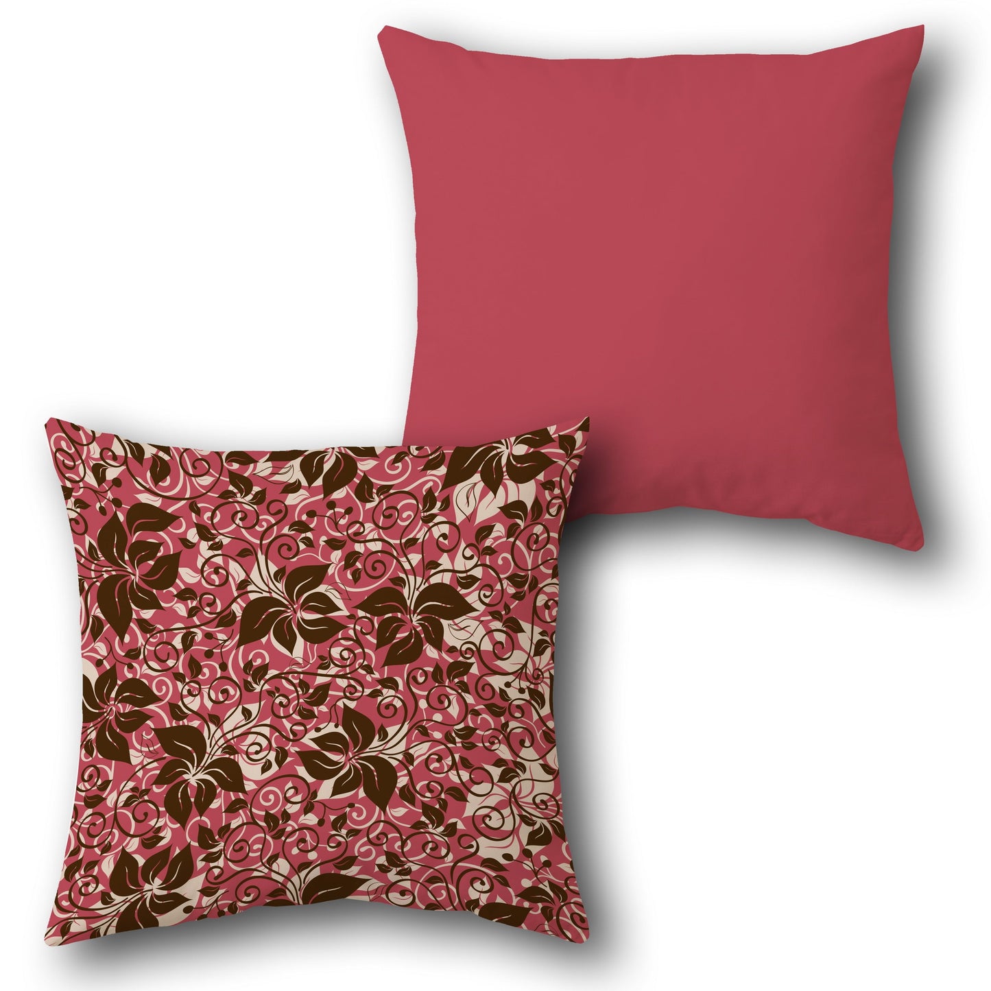 Swirling Floral Cushion Single (Front & Back)