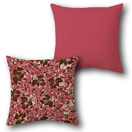 Swirling Floral Cushion Single (Front & Back)