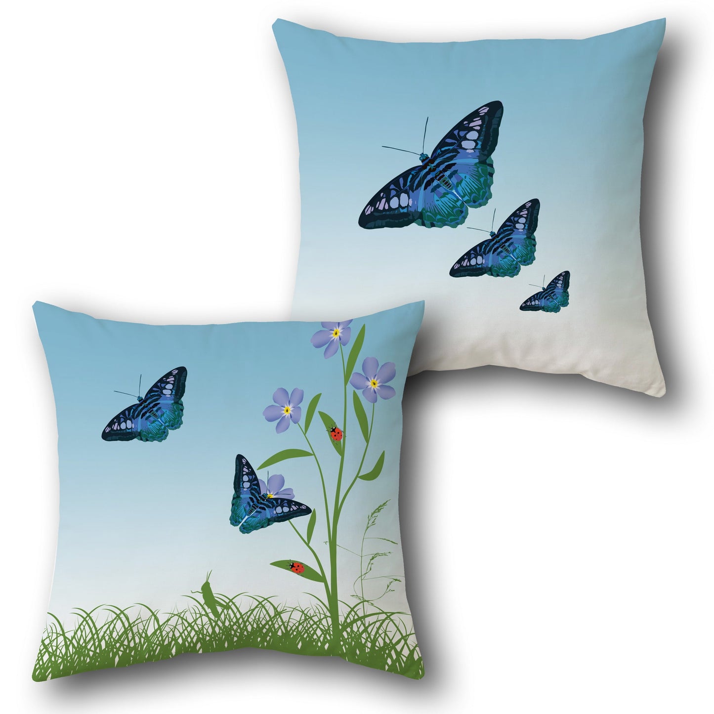 Butterfly Meadow Cushion Single (Front & Back)