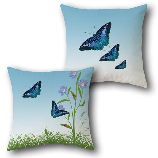 Butterfly Meadow Cushion Single (Front & Back)