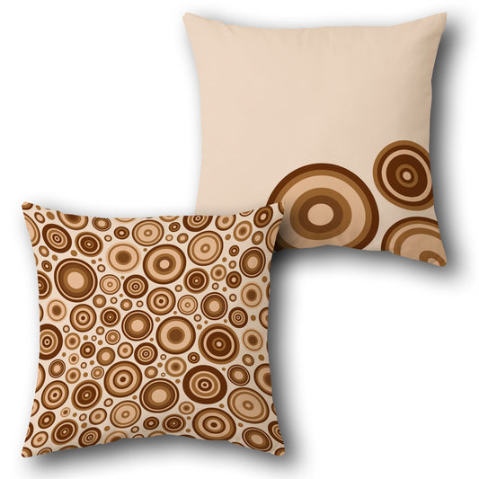 Retro Circles Single Cushion (Front & Back)