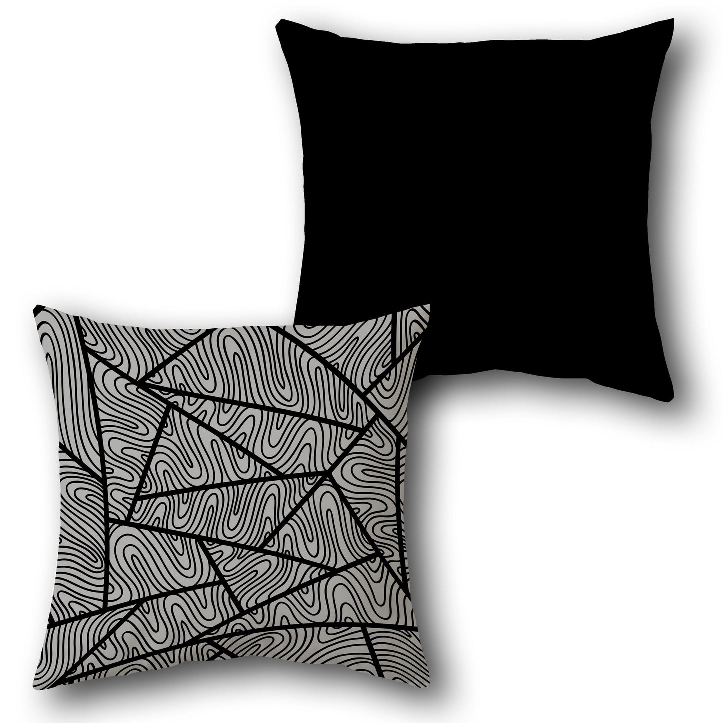 Abstract Waves Single Cushion (Front & Back)
