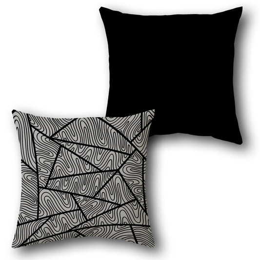 Abstract Waves Single Cushion (Front & Back)