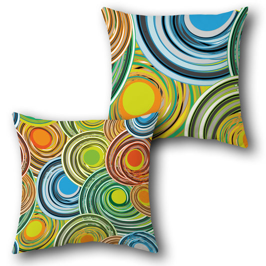Vibrant Swirls Single Cushion (Front & Back)