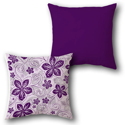 Purple Blossom Cushion (Front & Back)