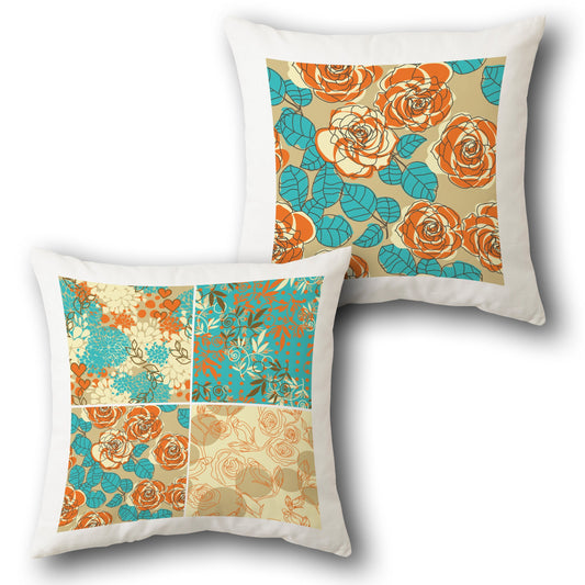 Vintage Rose Patchwork Cushion (Front & Back)