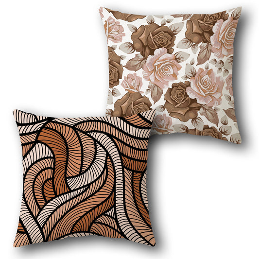 Rose Swirl Cushion (Front & Back)