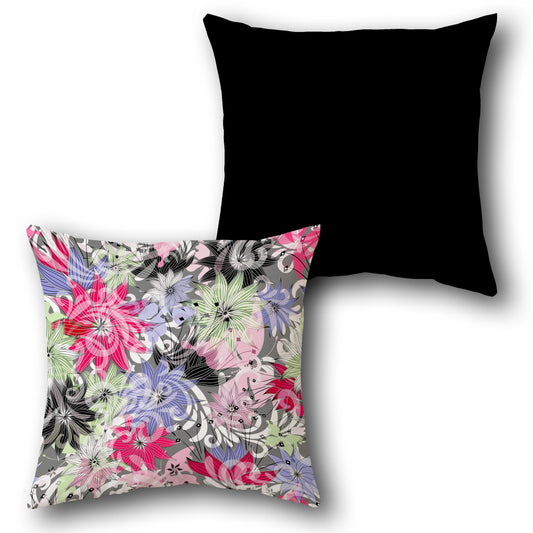 Colorful Floral Burst Cushion (Front & Back)