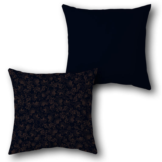 Dark Floral Elegance Cushion (Front & Back)