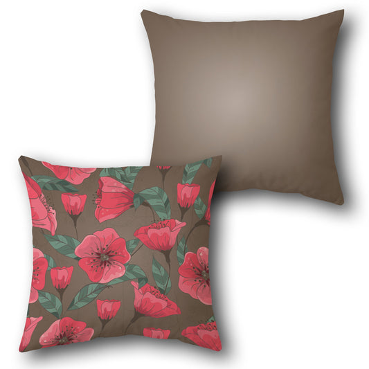 Pink Floral Charm Cushion (Front & Back)
