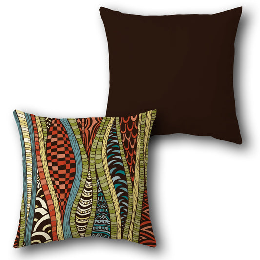 Tribal Wave Cushion (Front & Back)