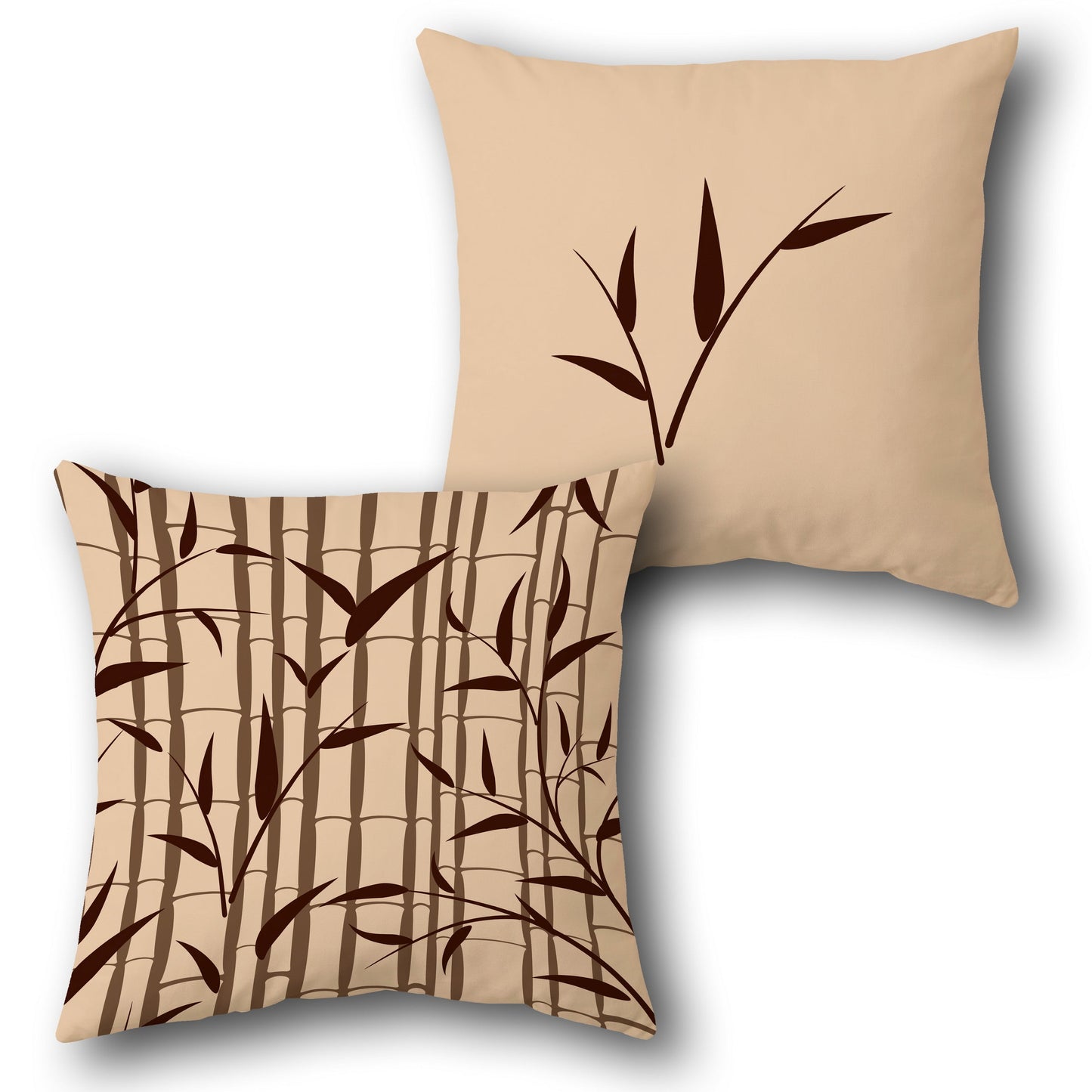 Brown Bamboo Serenity Cushion (Front & Back)