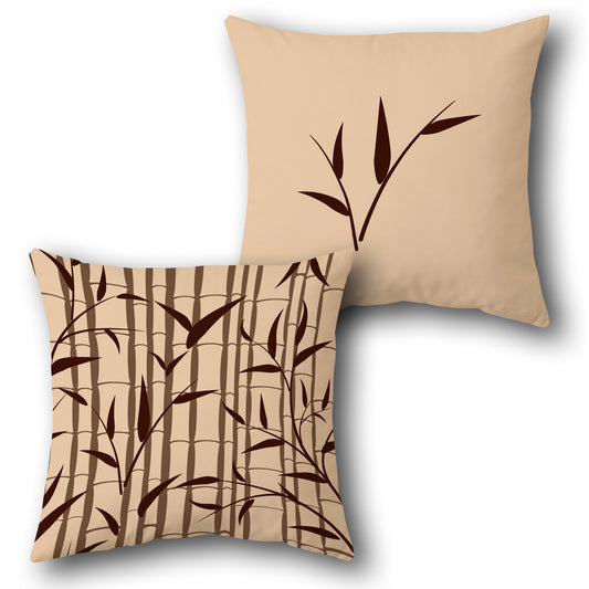 Brown Bamboo Serenity Cushion (Front & Back)