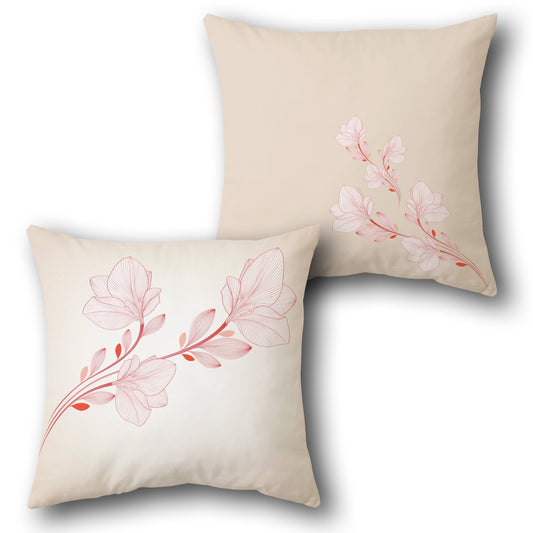 Floral Elegance Design Cushion (Front & Back)