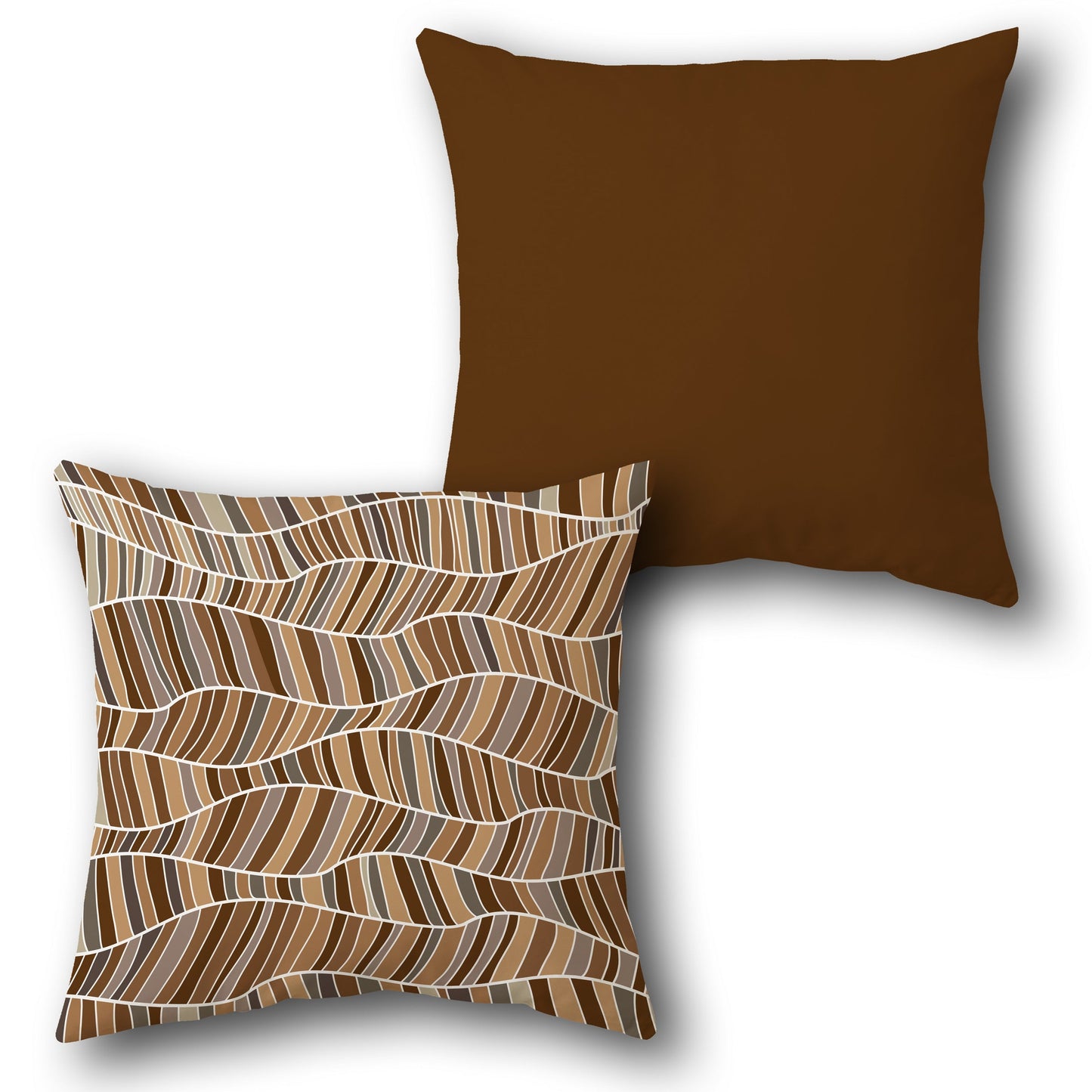 Earthy Wave Cushion (Front & Back)