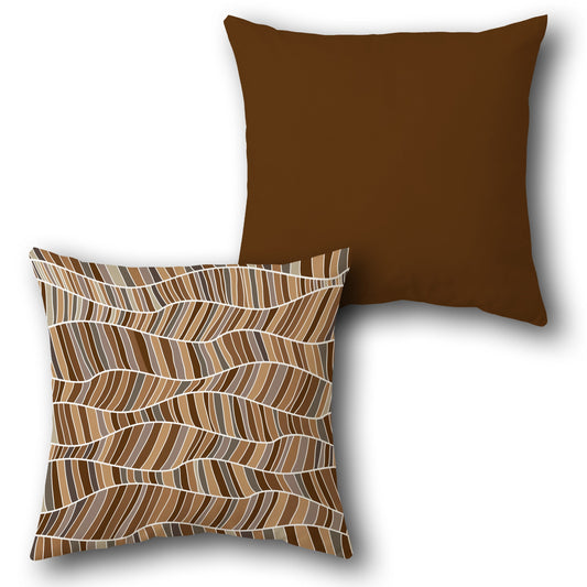 Earthy Wave Cushion (Front & Back)