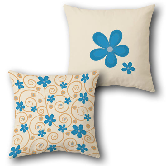 Floral Swirl Cushion (Front & Back)