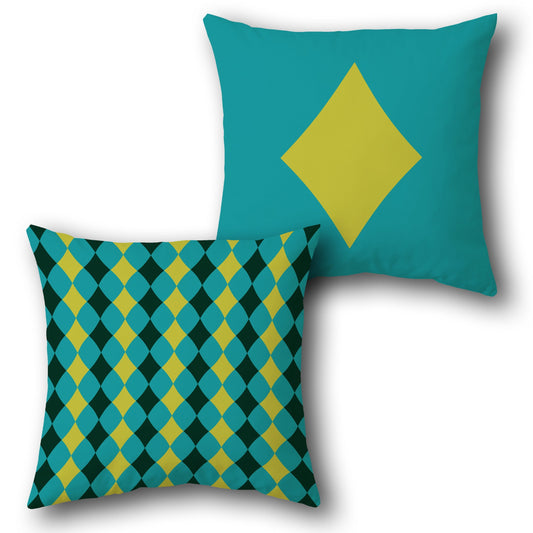 Geometric Diamond Cushion (Front & Back)