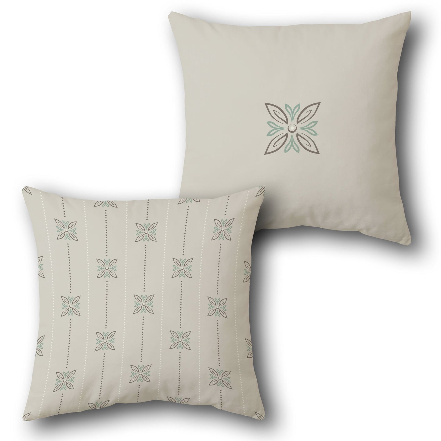 Minimalist Floral Cushion (Front & Back)