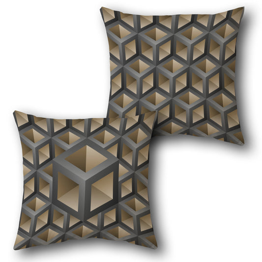 Cubic Illusion Cushion (Front & Back)