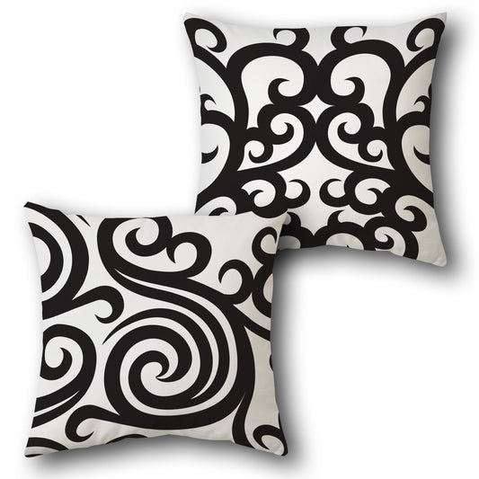 Swirling Contrast Cushion (Front & Back)